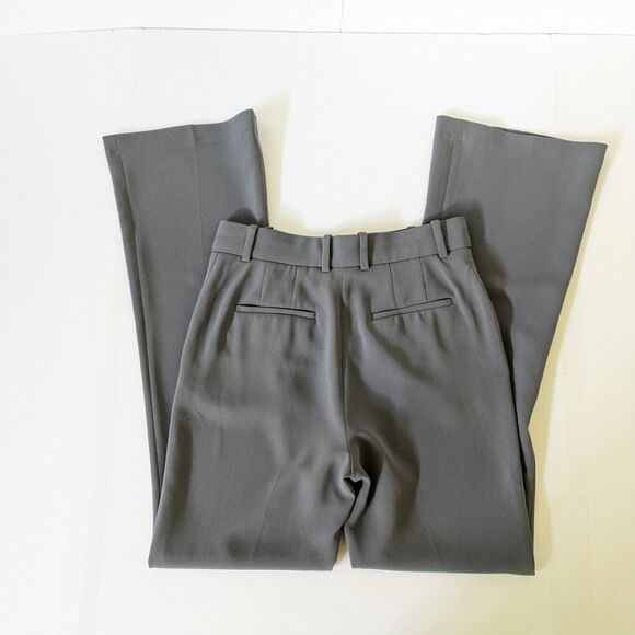Aritzia Babaton Pant High Rise Slim Fit Flare Leg Trousers Gray Size 4 - Picture 4 of 13